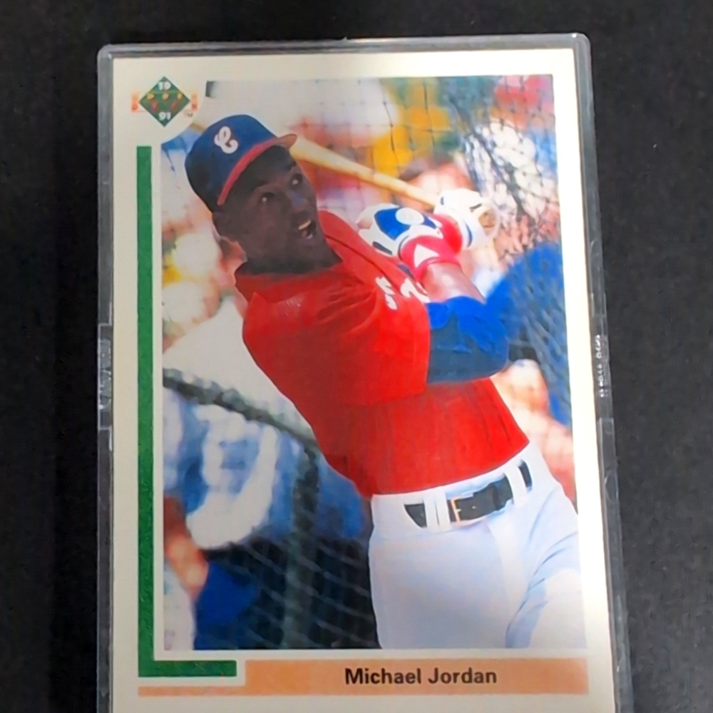 MJ baseball rookie card